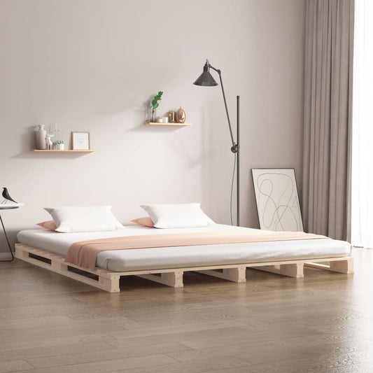 Pallet Bed Without Mattress Solid Wood