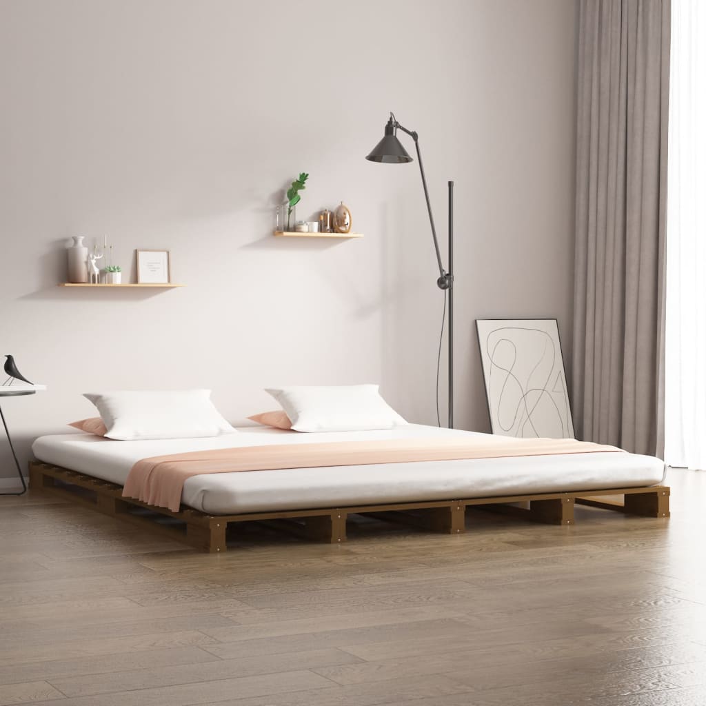 Pallet Bed Without Mattress Solid Wood