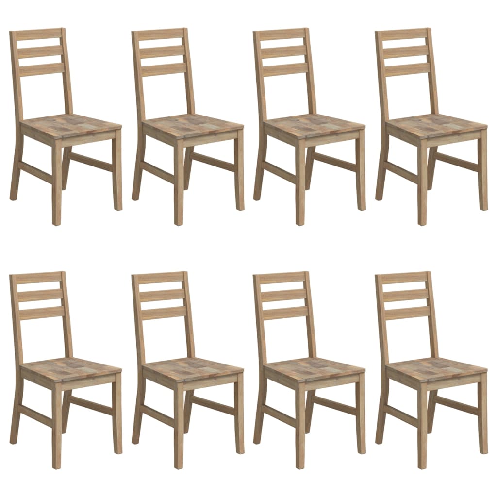 Dining Chairs 8 Pcs Solid Wood Acacia