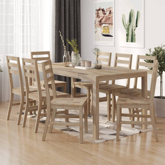 Dining Chairs 8 Pcs Solid Wood Acacia