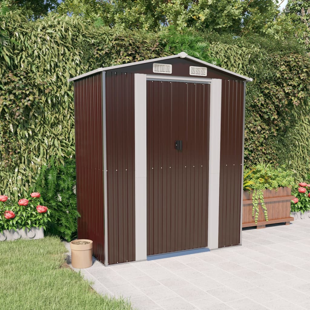 Garden Shed 192X108X223 Cm Galvanised Steel