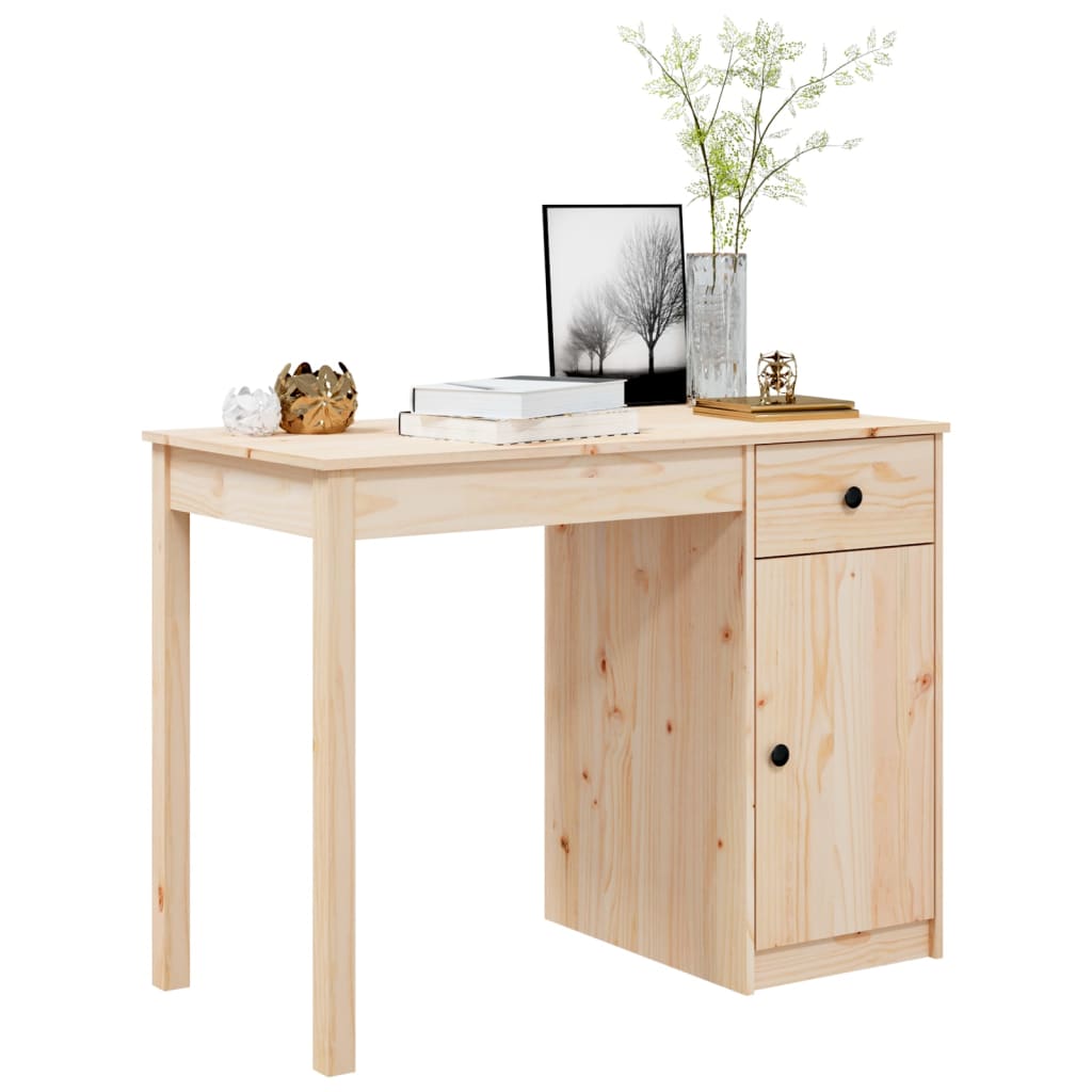 Desk 100X50X75 Cm Solid Wood Pine