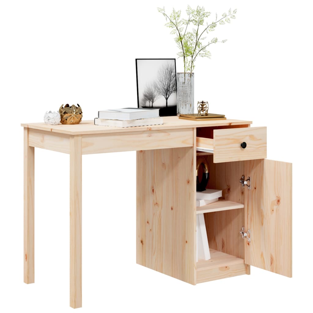 Desk 100X50X75 Cm Solid Wood Pine