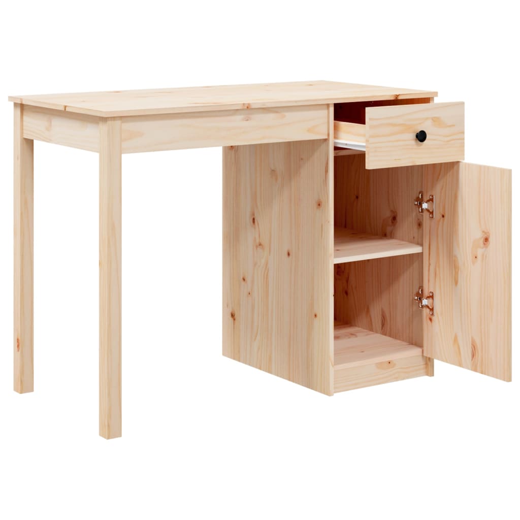 Desk 100X50X75 Cm Solid Wood Pine