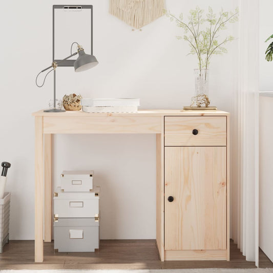 Desk 100X50X75 Cm Solid Wood Pine