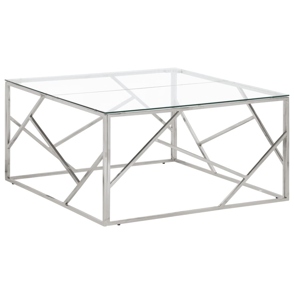 Coffee Table Stainless Steel And Solid Sleeper