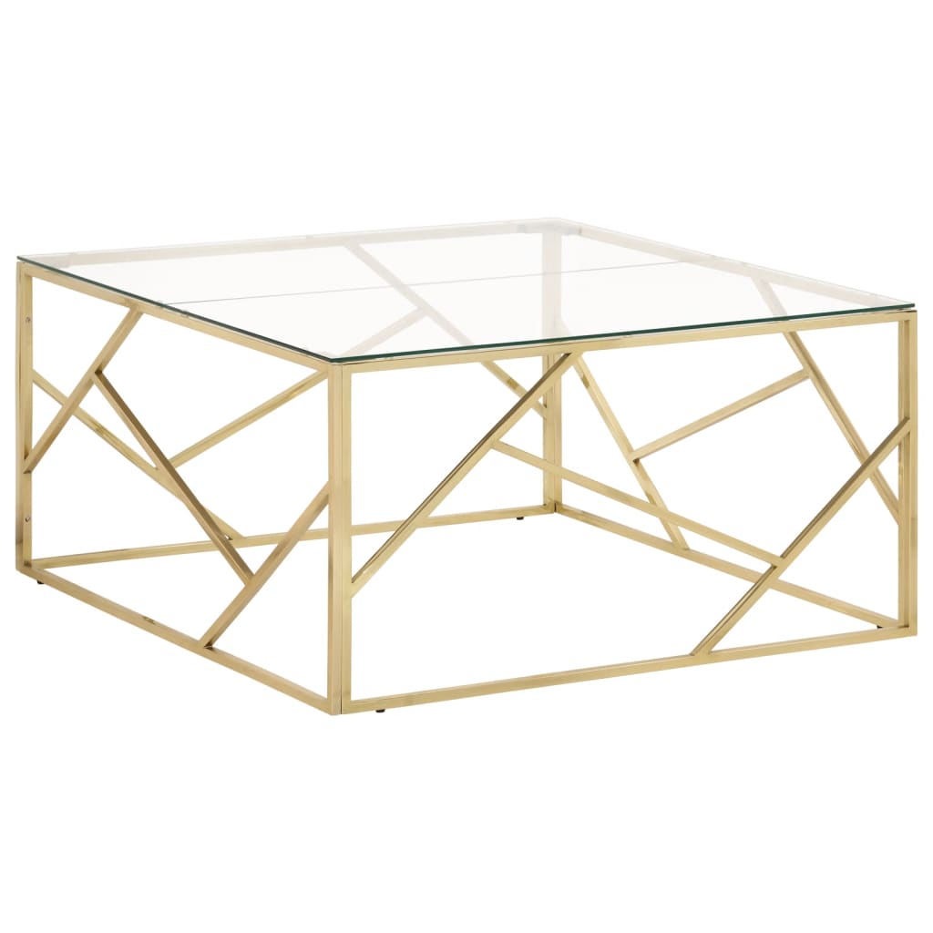 Coffee Table Stainless Steel And Solid Sleeper