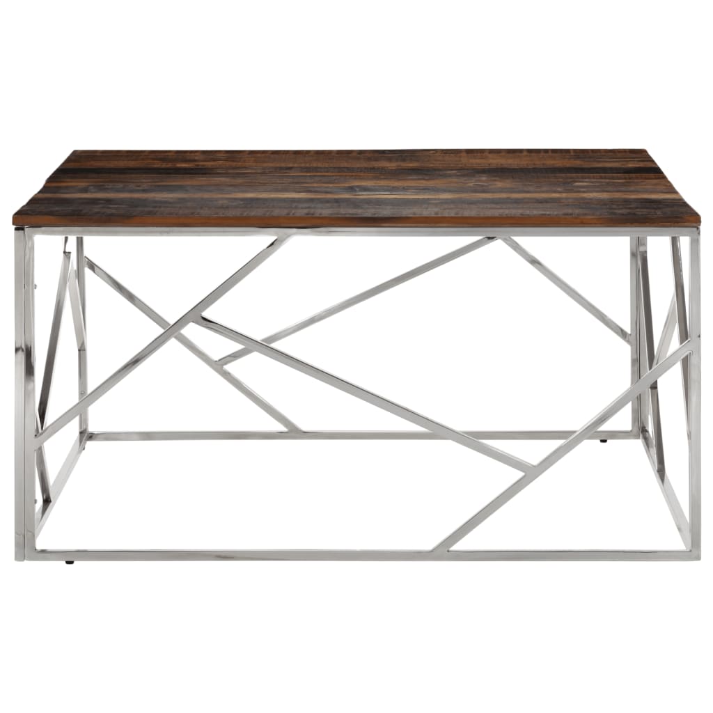 Coffee Table Stainless Steel And Solid Sleeper