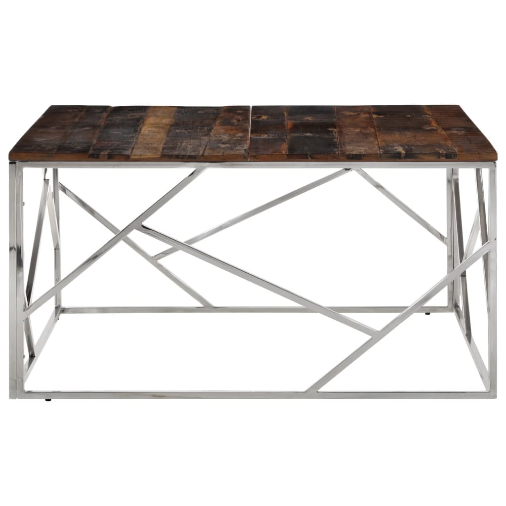 Coffee Table Stainless Steel And Solid Sleeper