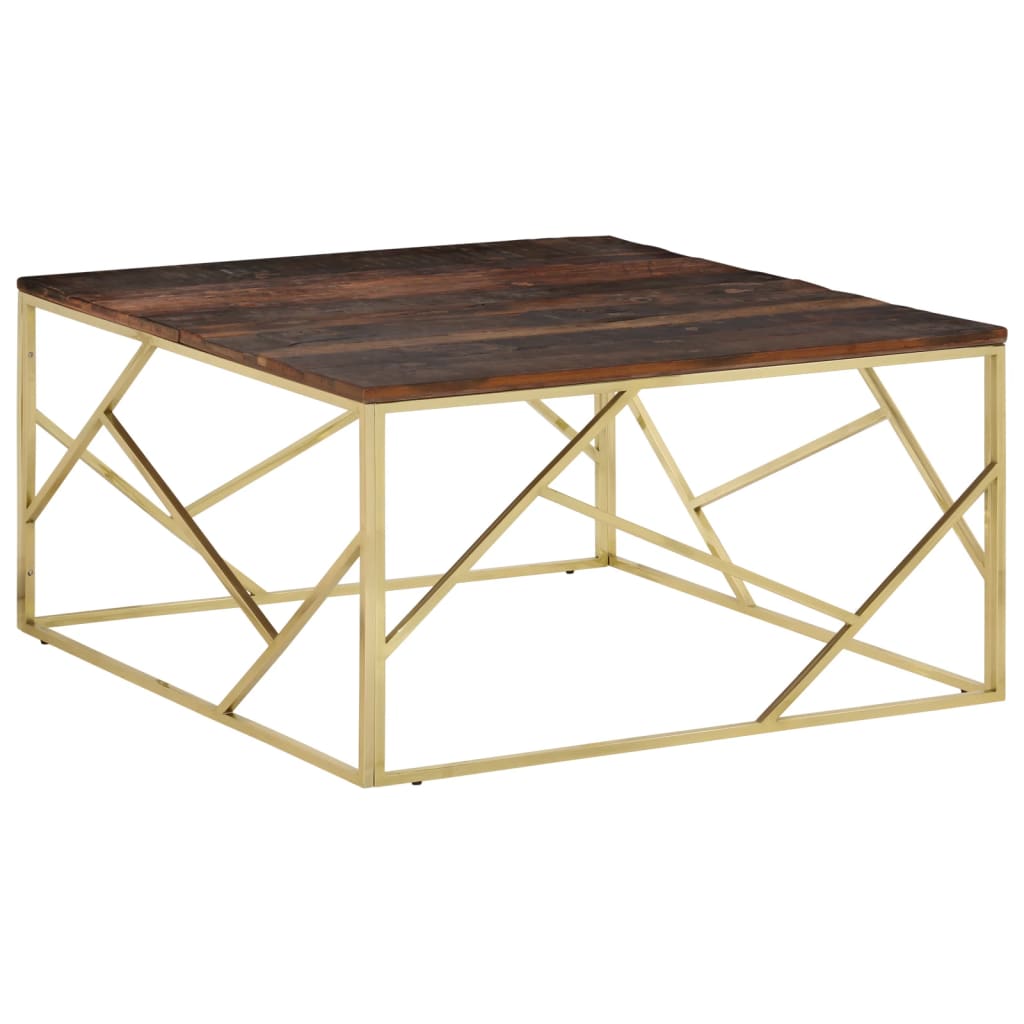 Coffee Table Stainless Steel And Solid Sleeper