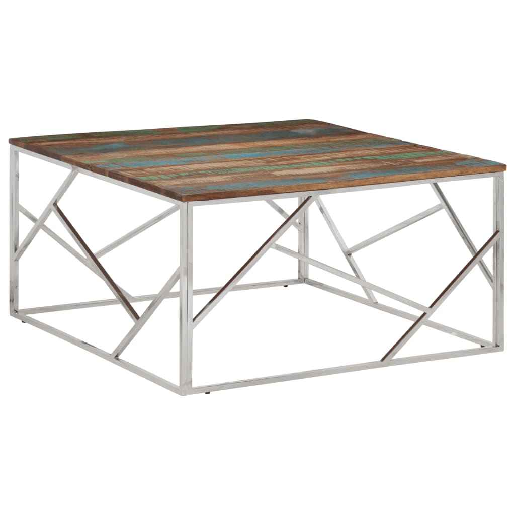Coffee Table Stainless Steel And Solid Sleeper