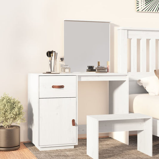 Dressing Table 95X50X134 Cm Solid Wood Pine