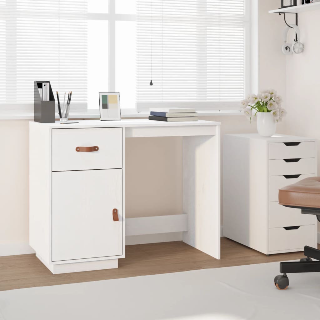 Desk 95X50X75 Cm Solid Wood Pine