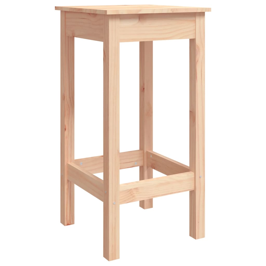 Bar Chairs 2 Pcs Solid Wood Pine