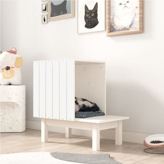Cat House 60X36X60 Cm Solid Wood Pine