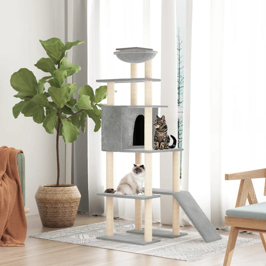Cat Tree With Sisal Scratching Posts 166 Cm