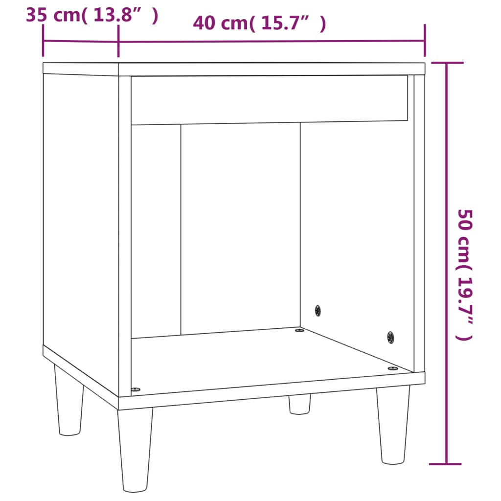 Bedside Cabinets 2 Pcs 40X35X50 Cm