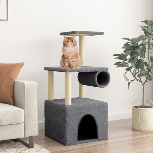 Cat Tree With Sisal Scratching Posts 109.5 Cm