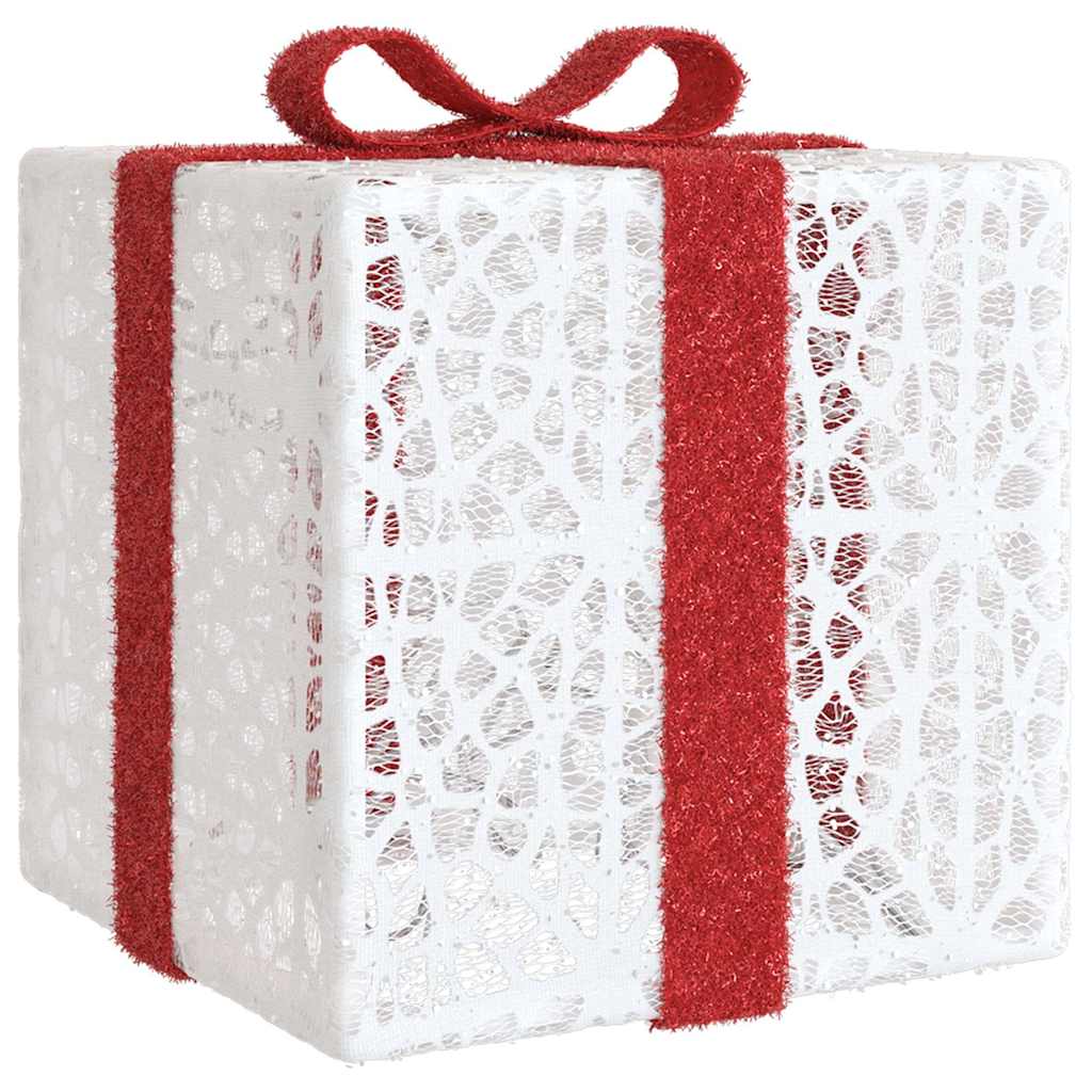 Lighted Christmas Boxes 3 Pcs 64 Leds Warm