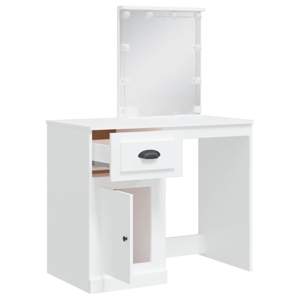 Dressing Table With Led Lights 90X42X132.5 Cm