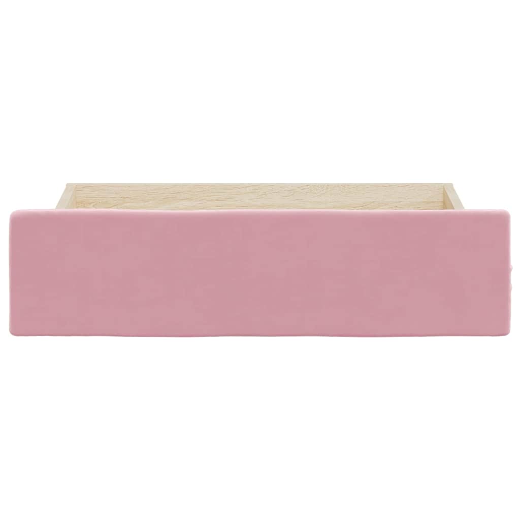Bed Drawers 2 Pcs Engineered Wood And Velvet