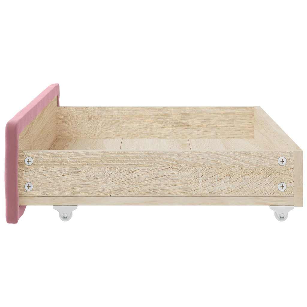 Bed Drawers 2 Pcs Engineered Wood And Velvet