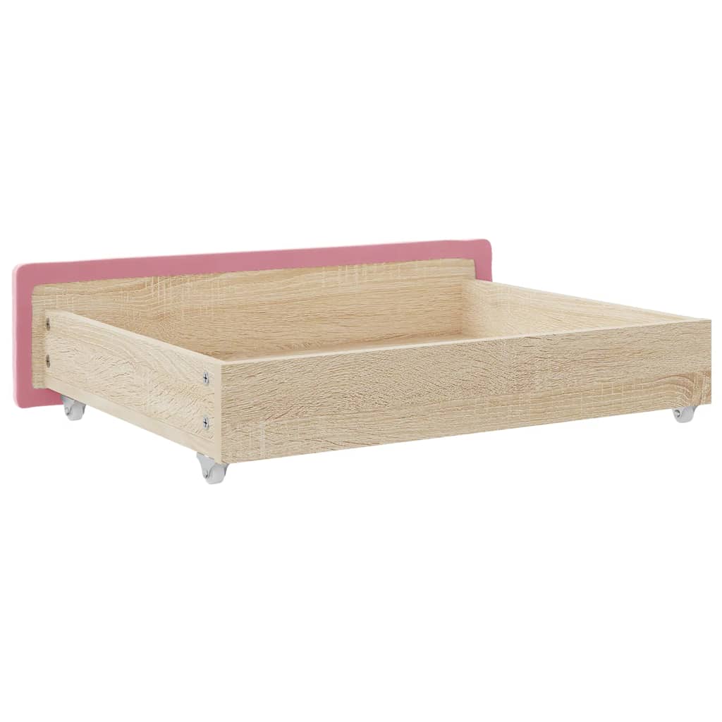 Bed Drawers 2 Pcs Engineered Wood And Velvet