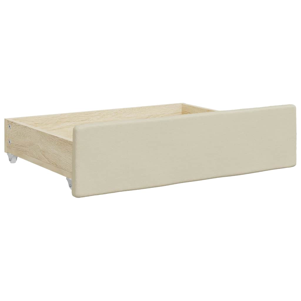 Bed Drawers 2 Pcs Engineered Wood And Faux Leather
