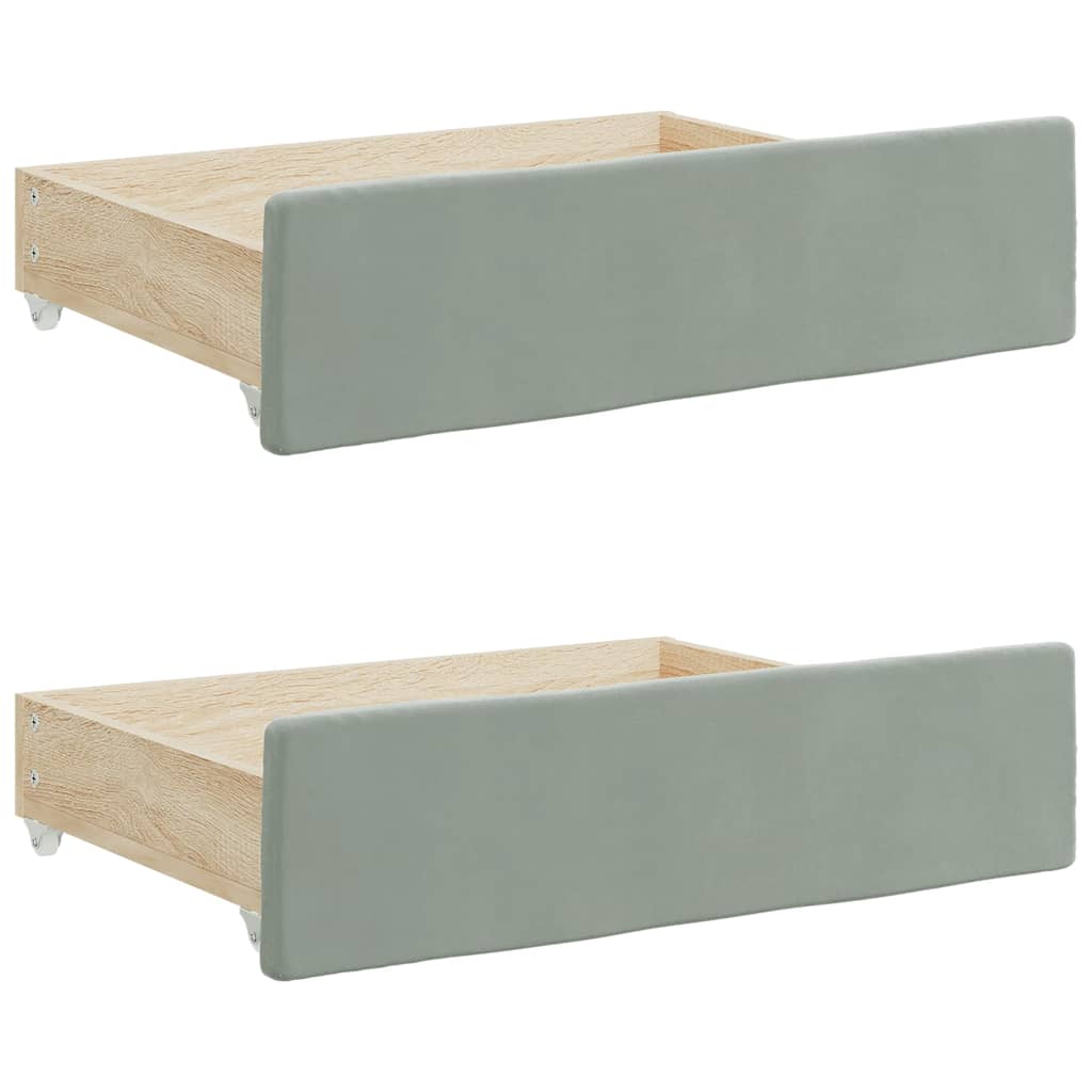 Bed Storage Drawers 2 Pcs Engineered Wood And