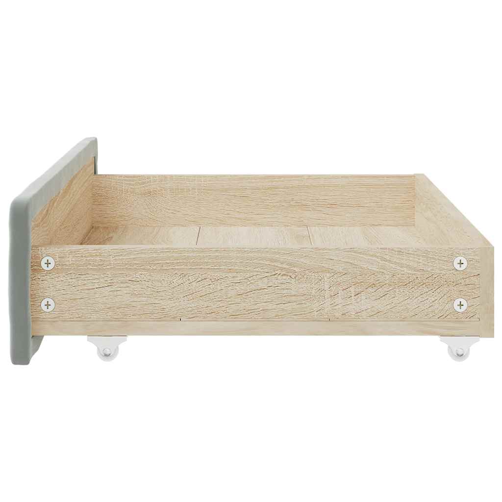 Bed Storage Drawers 2 Pcs Engineered Wood And