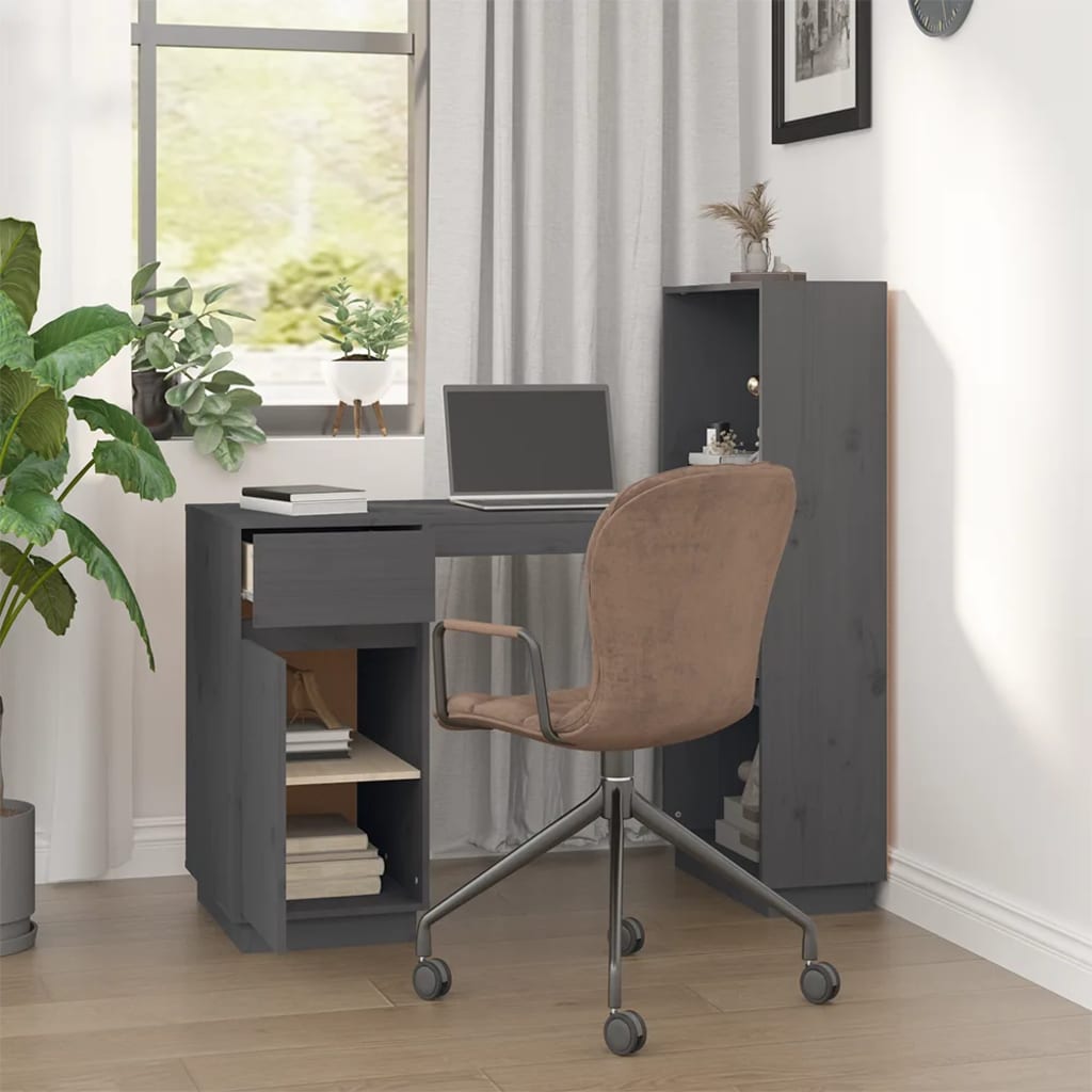 Desk 110X53X117 Cm Solid Wood Pine