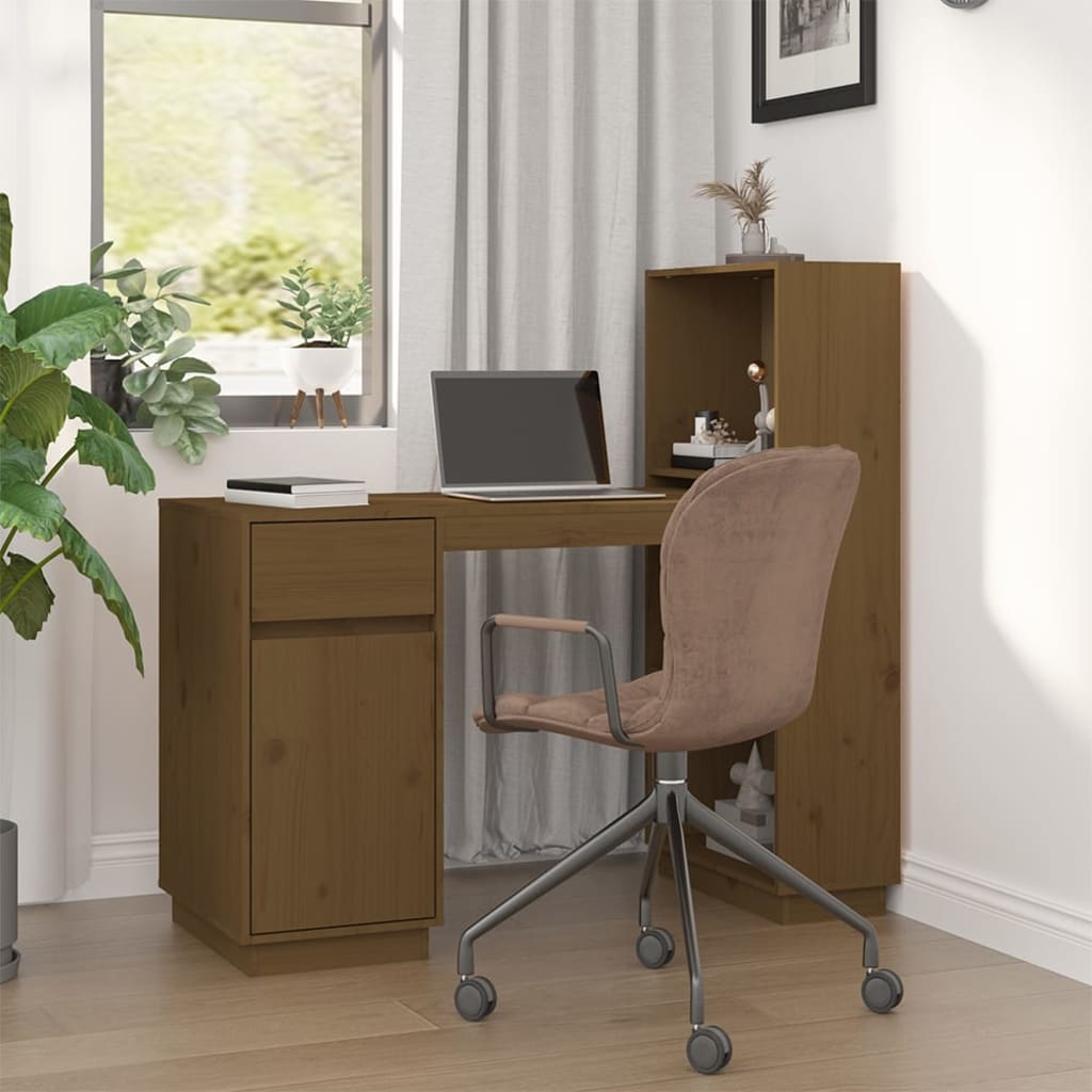 Desk 110X53X117 Cm Solid Wood Pine