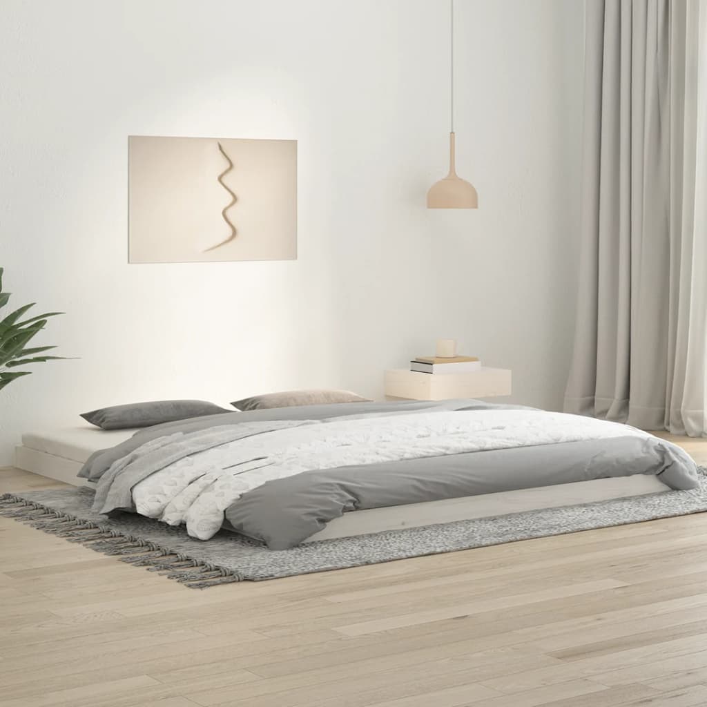 Bed Frame Without Mattress Double Solid Wood Pine