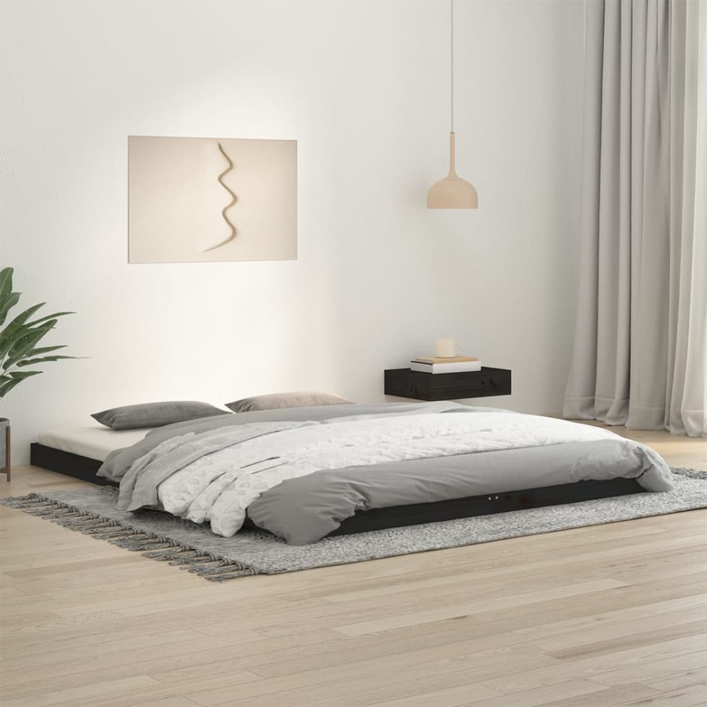 Bed Frame Without Mattress Double Solid Wood Pine