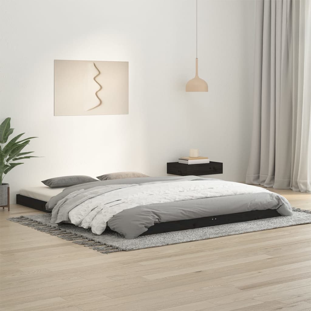 Bed Frame Without Mattress Double Solid Wood Pine