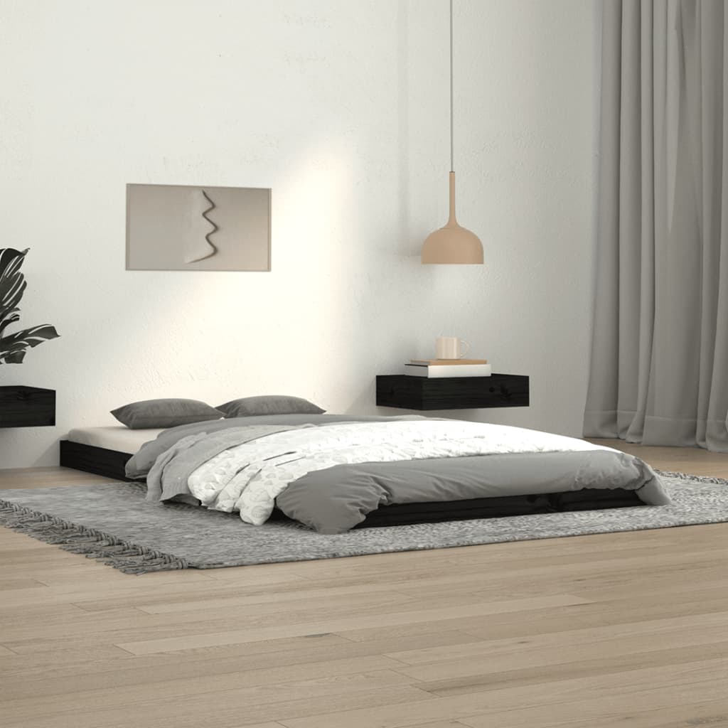 Bed Frame Without Mattress Double Solid Wood Pine