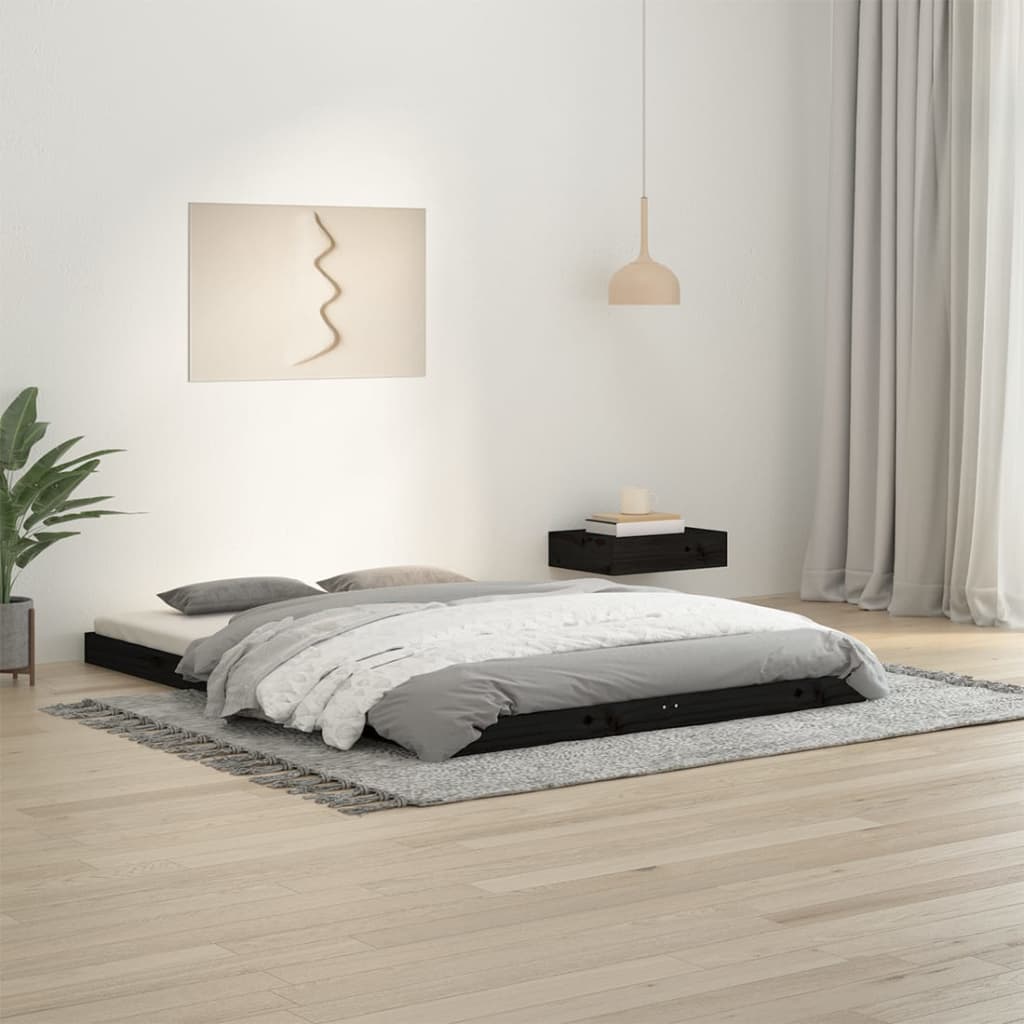 Bed Frame Without Mattress Double Solid Wood Pine