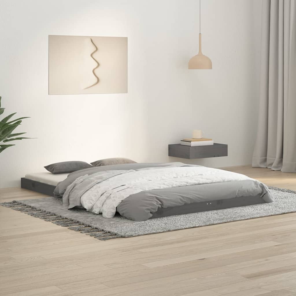 Bed Frame Without Mattress Double Solid Wood Pine