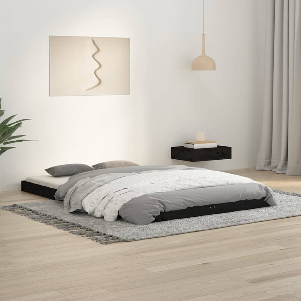 Bed Frame Without Mattress Double Solid Wood Pine