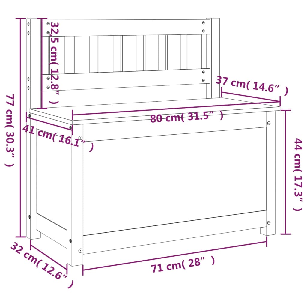 Bench Solid Wood Pine
