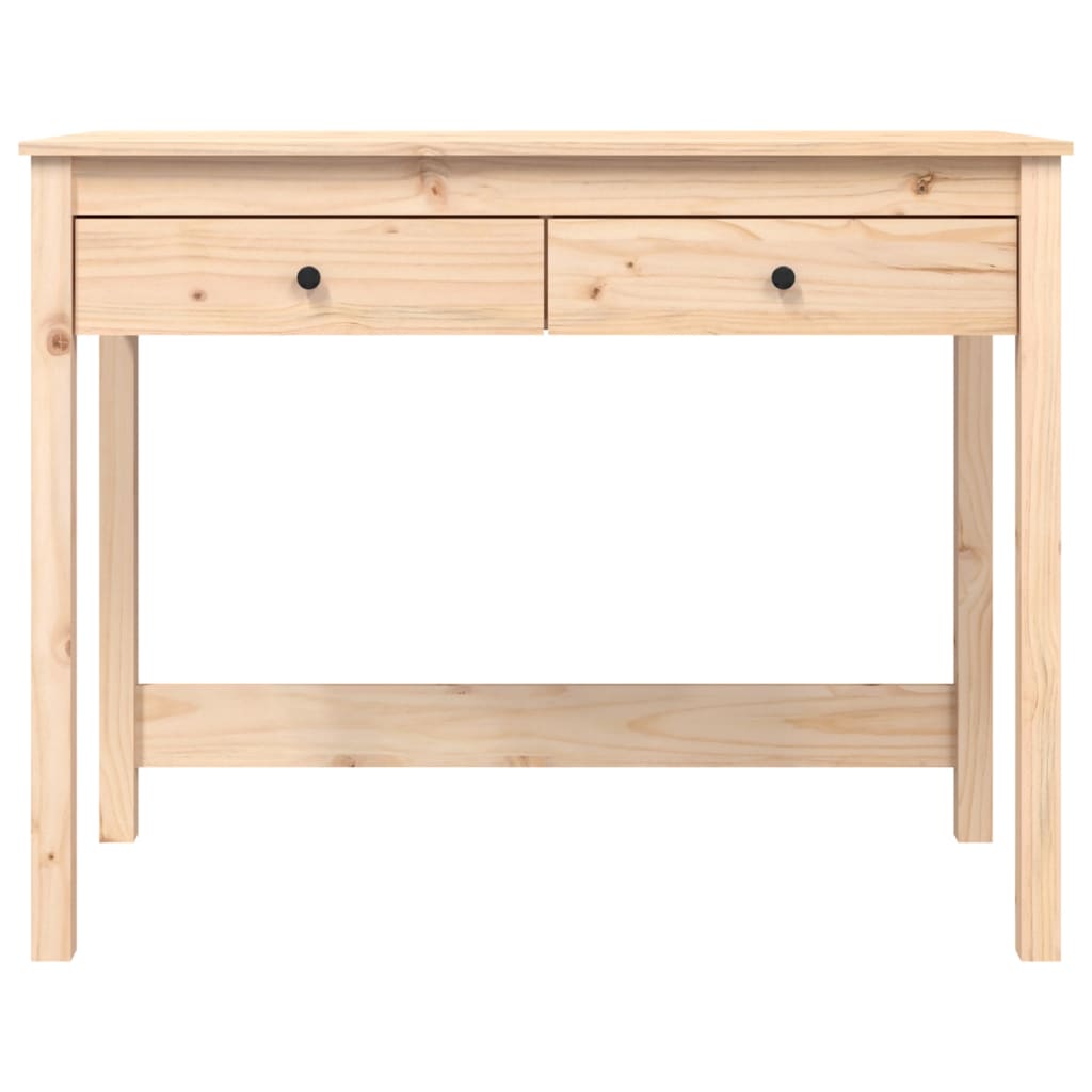 Desk With Drawers 100X50X78 Cm Solid Wood Pine