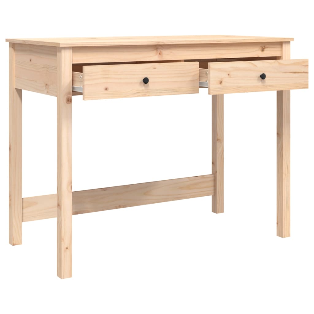 Desk With Drawers 100X50X78 Cm Solid Wood Pine