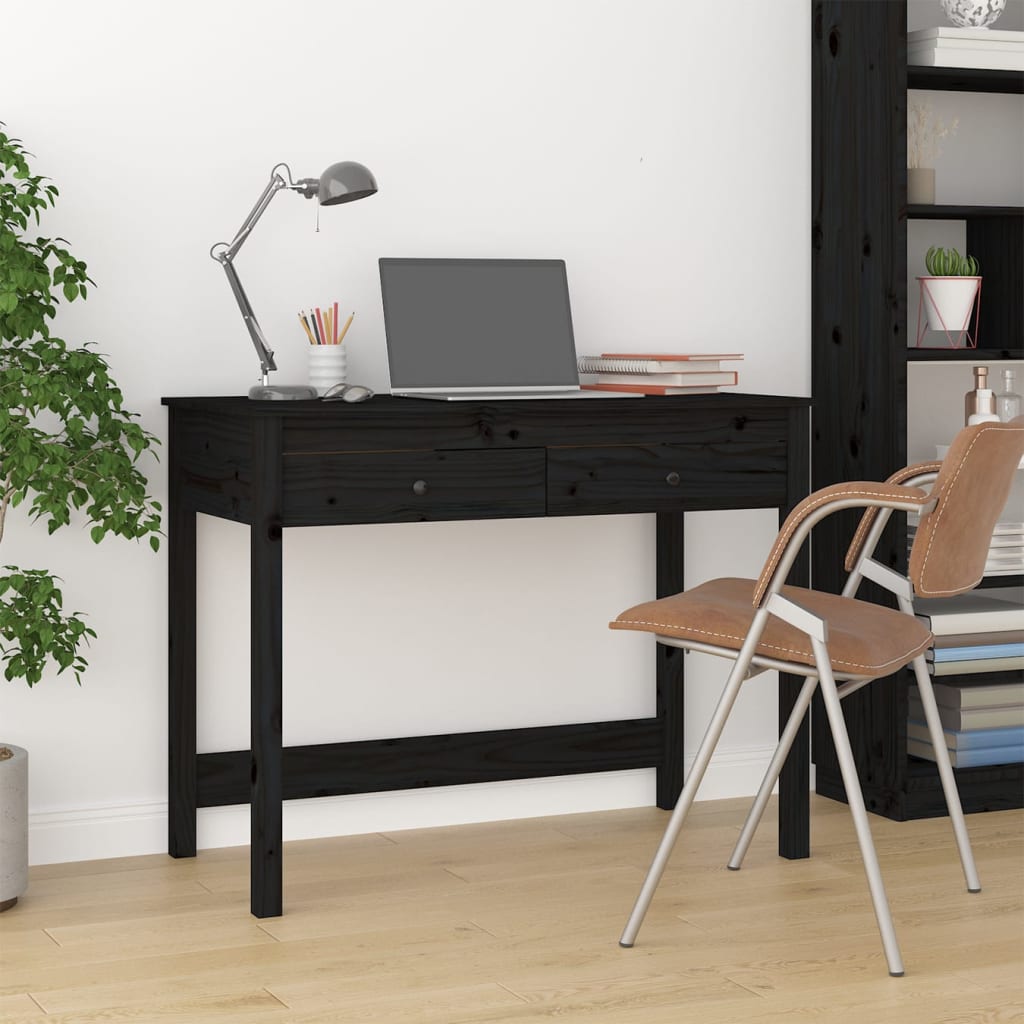 Desk With Drawers 100X50X78 Cm Solid Wood Pine