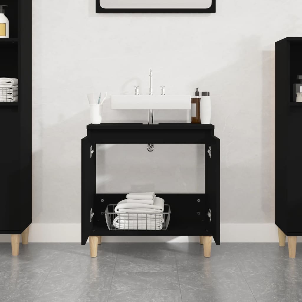 Sink Cabinet 58X33X60 Cm Engineered Wood