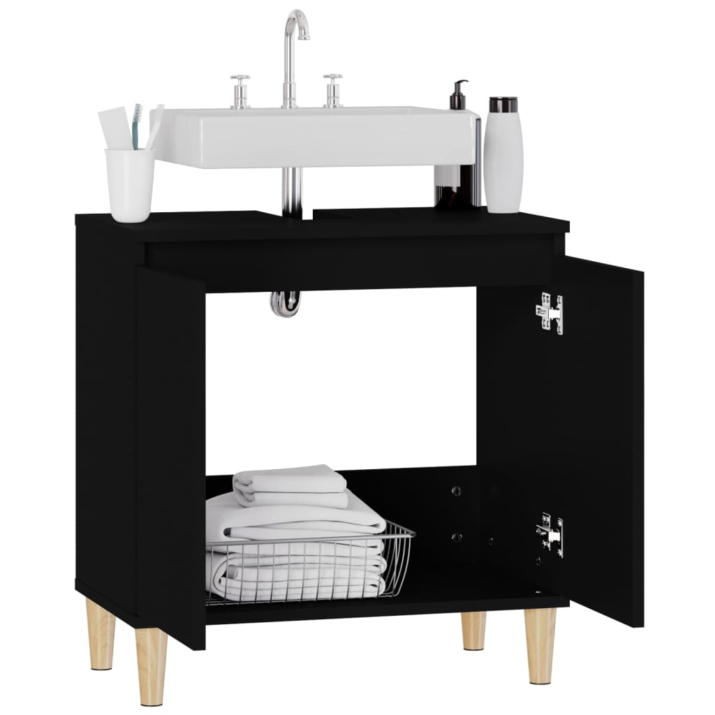 Sink Cabinet 58X33X60 Cm Engineered Wood