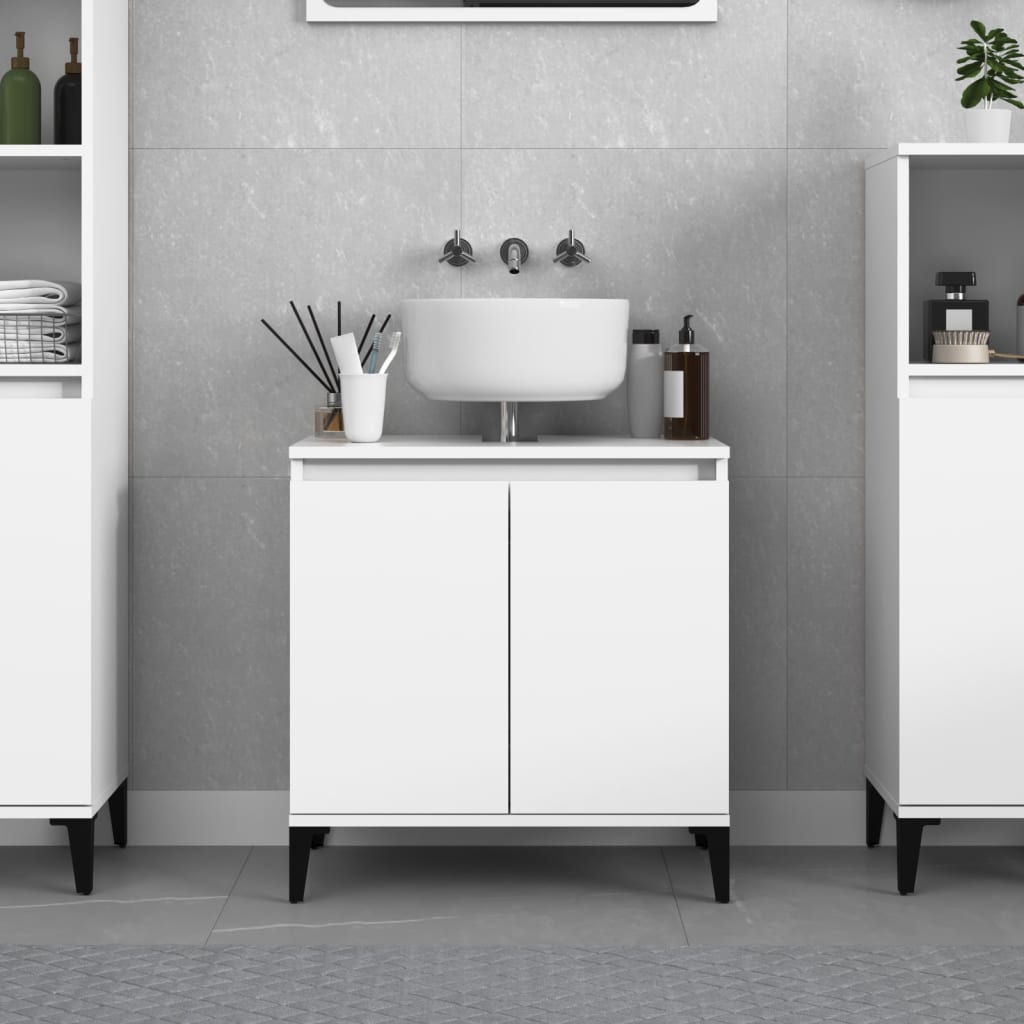 Sink Cabinet 58X33X60 Cm Engineered Wood