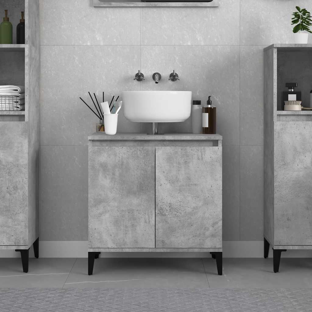 Sink Cabinet 58X33X60 Cm Engineered Wood