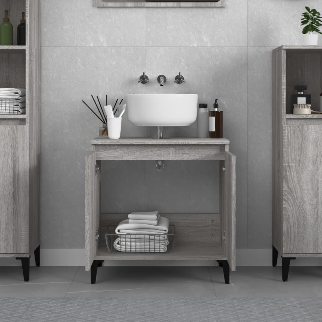 Sink Cabinet 58X33X60 Cm Engineered Wood