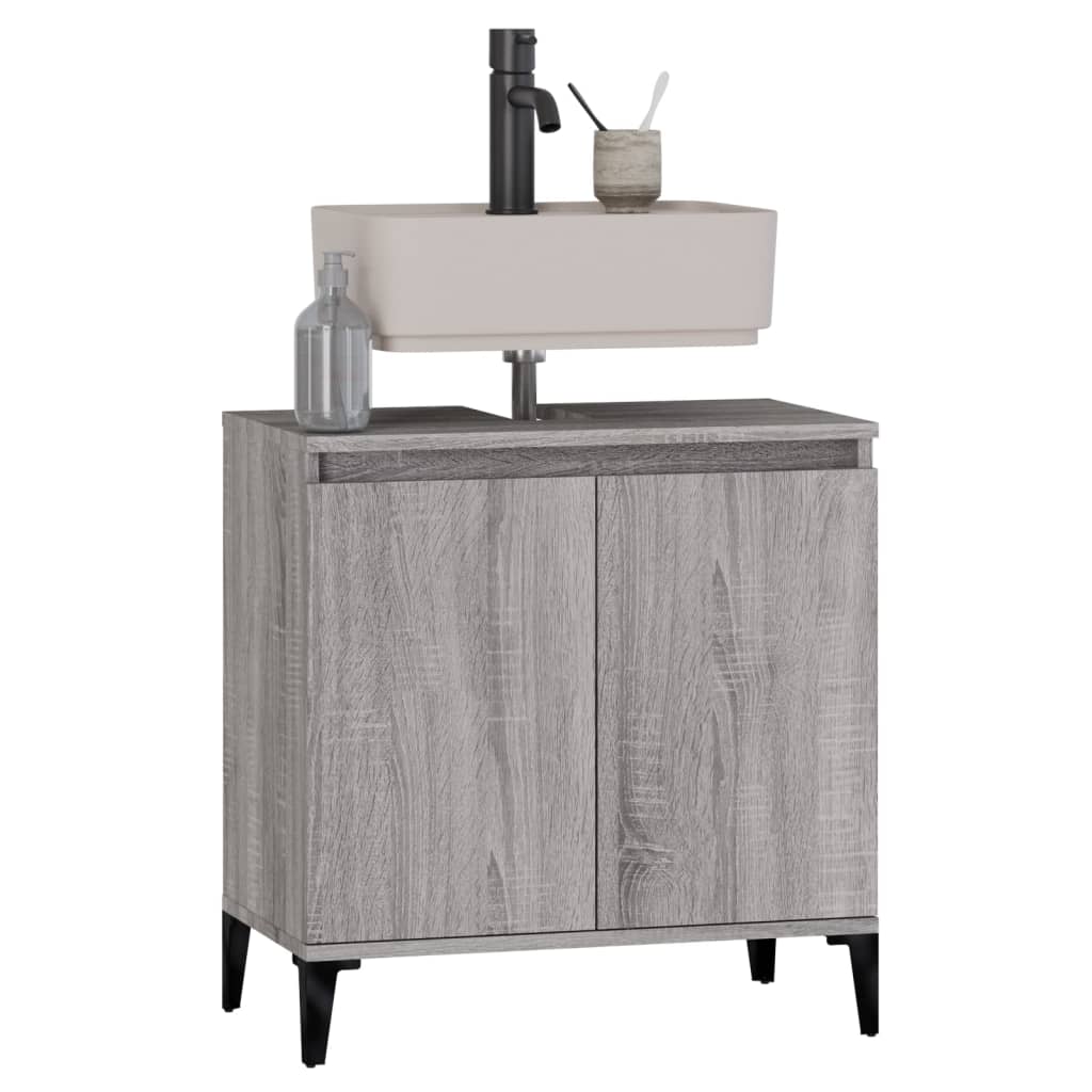 Sink Cabinet 58X33X60 Cm Engineered Wood