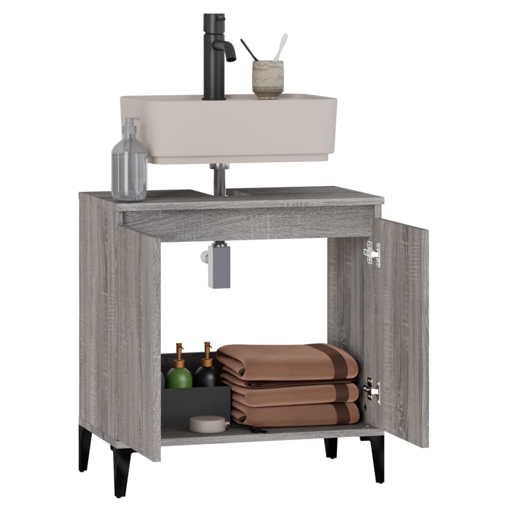 Sink Cabinet 58X33X60 Cm Engineered Wood